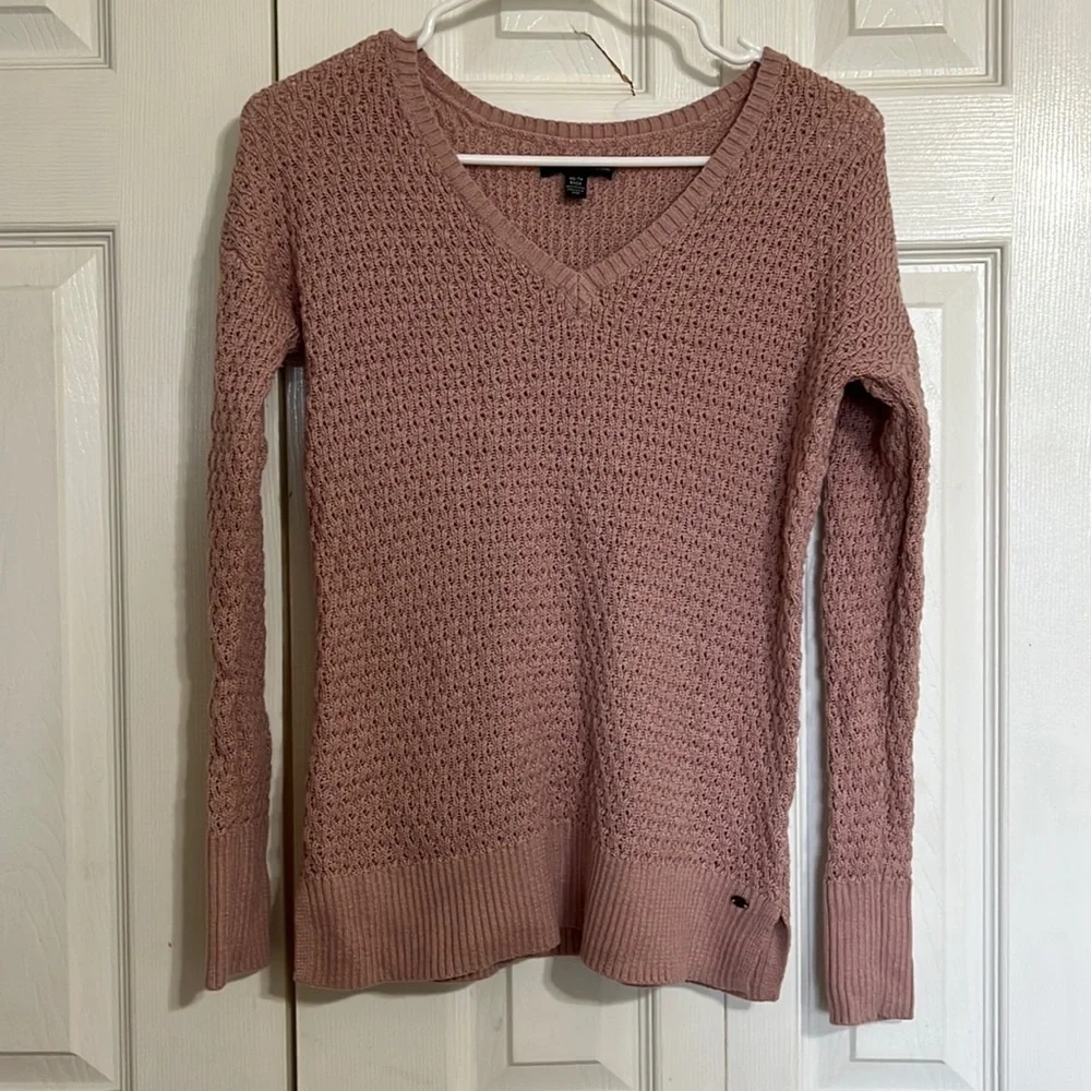 American Eagle Soft Blush Knit Longsleeve Sweater Size XS - Picture 2 of 8